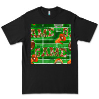 Black american football megaphone and game seamless pattern Premium Tee - BundleAndBundleShop
