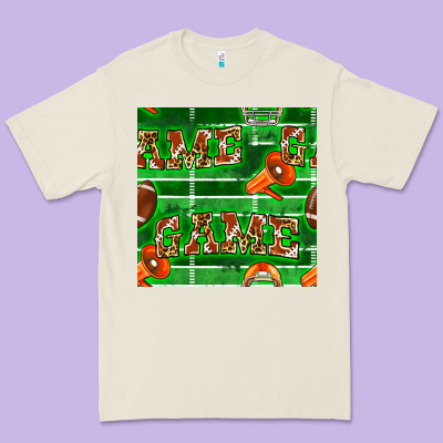 American Football Megaphone And Game Seamless Pattern Premium Tee Designed By Bundleandbundleshop