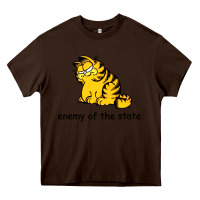 Chocolate Brown comrade garf classic Heavy Core Tee - DesigneFamous