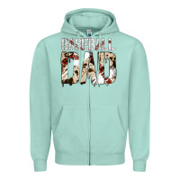 Seafoam no background baseball dad Zipper Hoodie - Jasminsmagicworld