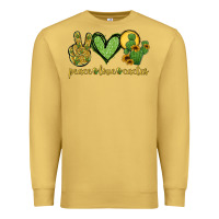 Antique Gold peace love cactus Premium Sweatshirt - Jasminsmagicworld