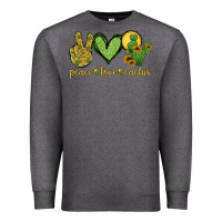 Charcoal Heather peace love cactus Premium Sweatshirt - Jasminsmagicworld