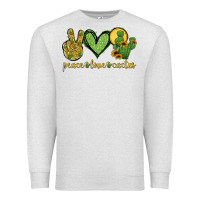 Oatmeal Heather peace love cactus Premium Sweatshirt - Jasminsmagicworld
