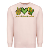 Pale Pink peace love cactus Premium Sweatshirt - Jasminsmagicworld