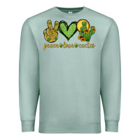 Seafoam peace love cactus Premium Sweatshirt - Jasminsmagicworld
