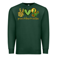 Sports Green peace love cactus Premium Sweatshirt - Jasminsmagicworld