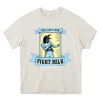 Cream fight milk classic Heavy Core Tee - DesigneFamous