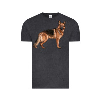 Vintage Black German Shepherd Dog Illustrations Vintage Tee - LillyAllenDesigns