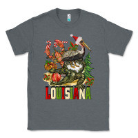 Charcoal Heather Christmas Louisiana Classic Tee - BarkalooDesign