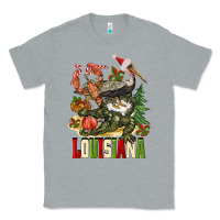 Heather Grey Christmas Louisiana Classic Tee - BarkalooDesign