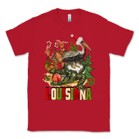 Red Christmas Louisiana Classic Tee - BarkalooDesign