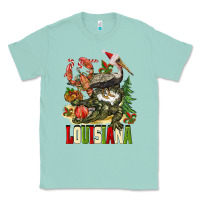 Seafoam Christmas Louisiana Classic Tee - BarkalooDesign