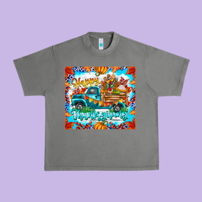 Happy Thanksgiving Urban Heavy Tee Designed By Cowhidedigitalart