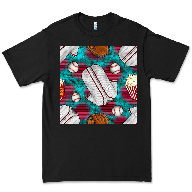 Baseball  Uniform With Turquoise Gemstone Seamless Pattern Premium Tee by BundleAndBundleShop | Teevron
