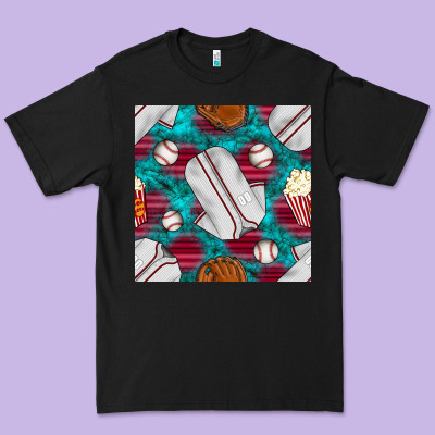 Baseball  Uniform With Turquoise Gemstone Seamless Pattern Premium Tee Designed By Bundleandbundleshop