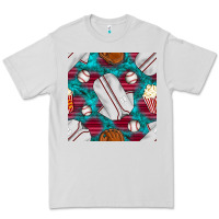Dove Grey baseball  uniform with turquoise gemstone seamless pattern Premium Tee - BundleAndBundleShop