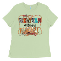 Matcha My Western Watching Blanket Ladies Tee - CowhideDigitalArt