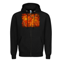 Black orange hunter camouflage pattern brushstroke Zipper Hoodie - Jasminsmagicworld