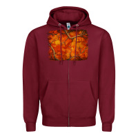Burgundy orange hunter camouflage pattern brushstroke Zipper Hoodie - Jasminsmagicworld
