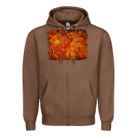Chestnut orange hunter camouflage pattern brushstroke Zipper Hoodie - Jasminsmagicworld