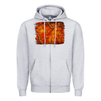Heather Grey orange hunter camouflage pattern brushstroke Zipper Hoodie - Jasminsmagicworld