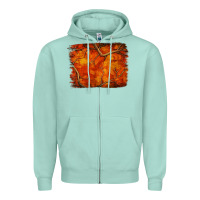Seafoam orange hunter camouflage pattern brushstroke Zipper Hoodie - Jasminsmagicworld
