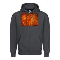 Smoke orange hunter camouflage pattern brushstroke Zipper Hoodie - Jasminsmagicworld