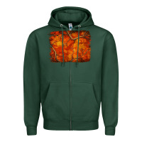 Sports Green orange hunter camouflage pattern brushstroke Zipper Hoodie - Jasminsmagicworld