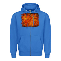 True Royal orange hunter camouflage pattern brushstroke Zipper Hoodie - Jasminsmagicworld