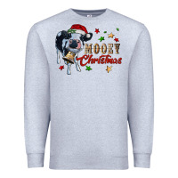 Heather Grey mooey christmas Premium Sweatshirt - RanaPortraitStore