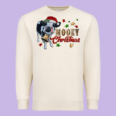 Mooey Christmas Premium Sweatshirt Designed By Ranaportraitstore