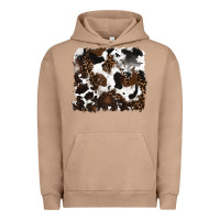 Pigment Burro leopard cowhide background Urban Hoodie - RanaPortraitStore