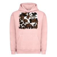 Pigment Salmon leopard cowhide background Urban Hoodie - RanaPortraitStore