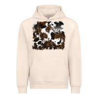 Sandshell leopard cowhide background Urban Hoodie - RanaPortraitStore
