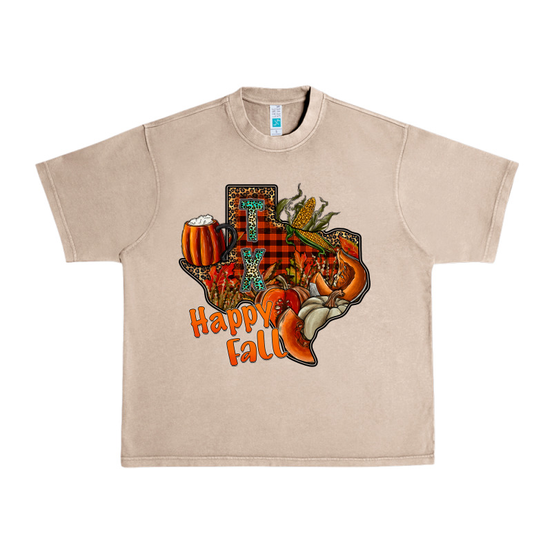 Happy Fall Texas Urban Heavy Tee by CowhideDigitalArt | Teevron