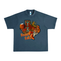Midnight Navy happy fall texas Urban Heavy Tee - CowhideDigitalArt