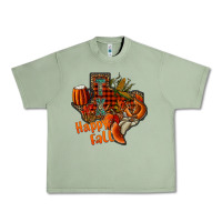 Oil Green happy fall texas Urban Heavy Tee - CowhideDigitalArt