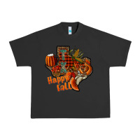 Pigment Black happy fall texas Urban Heavy Tee - CowhideDigitalArt