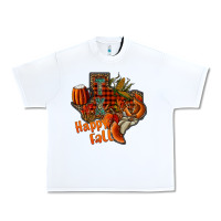 White happy fall texas Urban Heavy Tee - CowhideDigitalArt