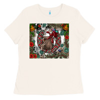Bone Rodeo Santa Ladies Tee - CowhideDigitalArt