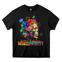 Black Embrace neurodiversity Heavy Core Tee - FaDigitalArtStudio