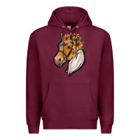 Burgundy floral horse Premium Hoodie - Jasminsmagicworld