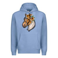 Colony Blue floral horse Premium Hoodie - Jasminsmagicworld