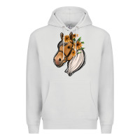 Dove Grey floral horse Premium Hoodie - Jasminsmagicworld