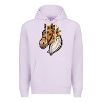 Lilac floral horse Premium Hoodie - Jasminsmagicworld