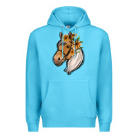 Ocean Blue floral horse Premium Hoodie - Jasminsmagicworld