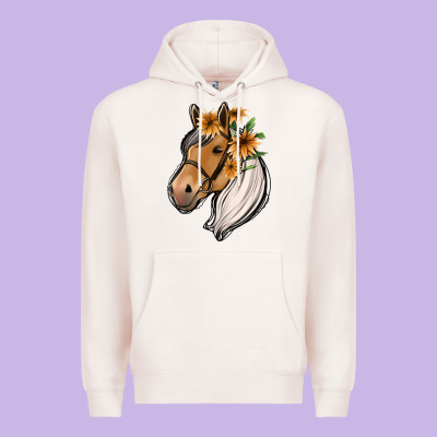Floral Horse Premium Hoodie Designed By Jasminsmagicworld