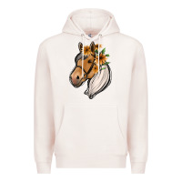 Pale Pink floral horse Premium Hoodie - Jasminsmagicworld