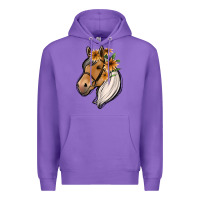 Purple floral horse Premium Hoodie - Jasminsmagicworld