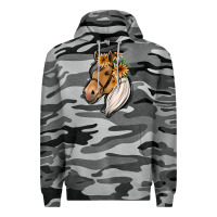 Slate Camo floral horse Premium Hoodie - Jasminsmagicworld